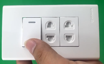ổ sino 1 công tắc 2 ổ cắm