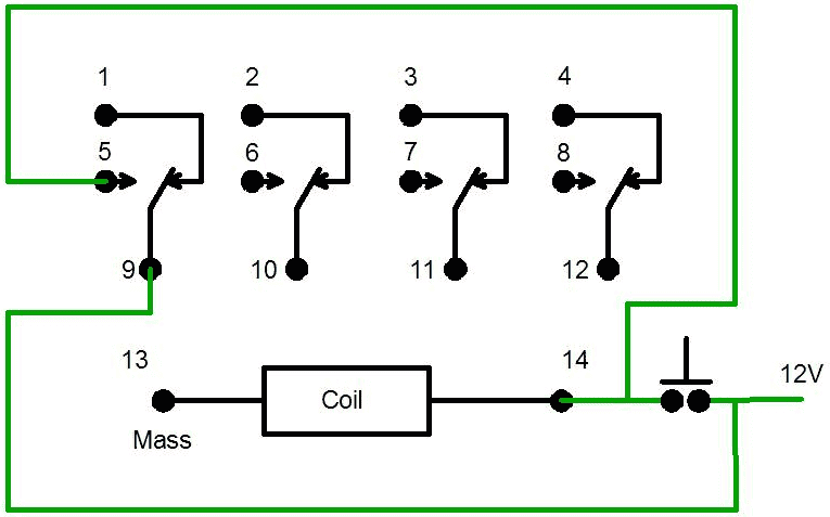 Cách đấu rơ le trung gian 14 chân