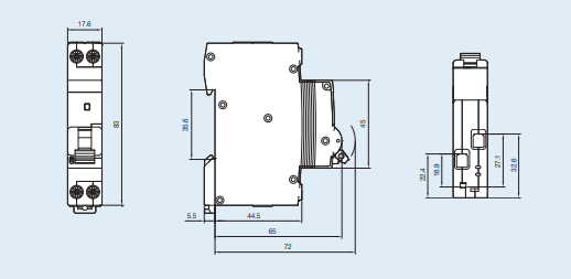 LB40N 1P+N 6A - Aptomat chong giat LS RCBO 1P+N 6A 6kA