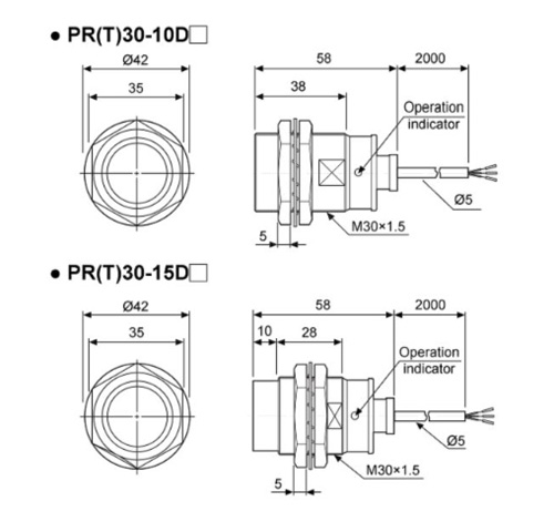 Kích thước bộ điều khiển nhiệt độ Autonics PRT30-10DC
