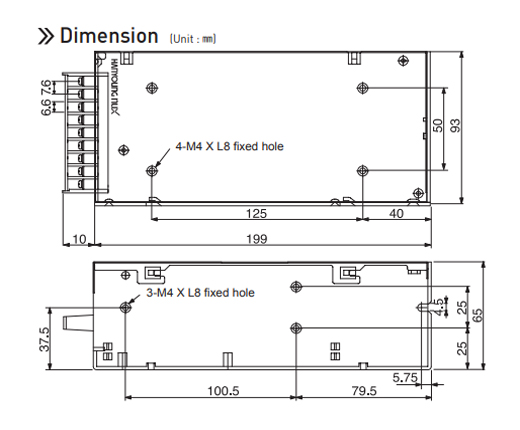  Kích thước bộ nguồn Hanyoung TPS-220S-24