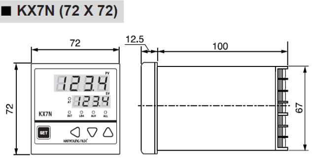 Bộ điều khiển nhiệt độ Hanyoung KX7N-SKNA