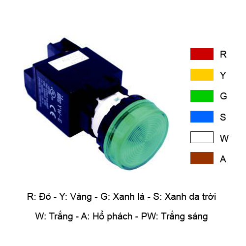 Đèn báo Idec YW1P-1EH2R màu đỏ size 22mm