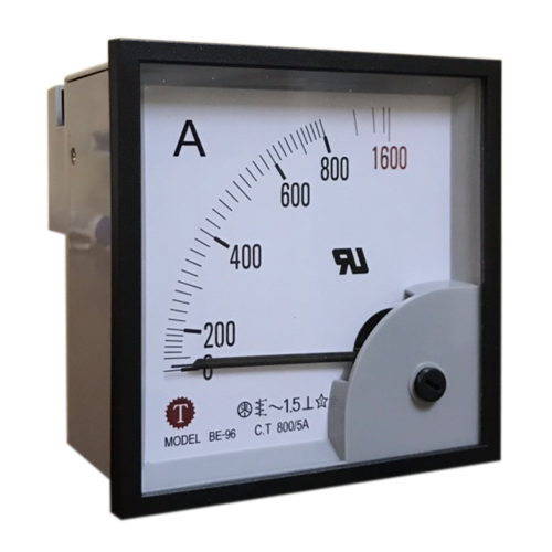 Đồng hồ đo dòng điện (Ampe kế) BE-96 800/5A Taiwan Meter
