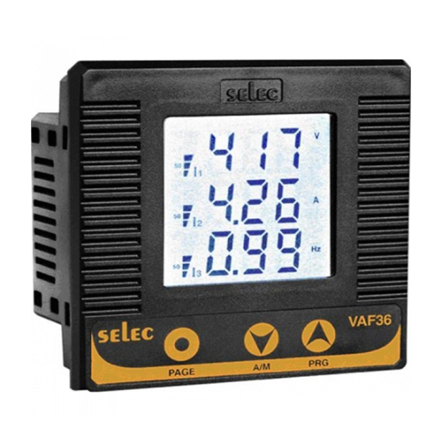 VAF36A - Đồng hồ đo Điện áp, dòng điện và tần số Selec